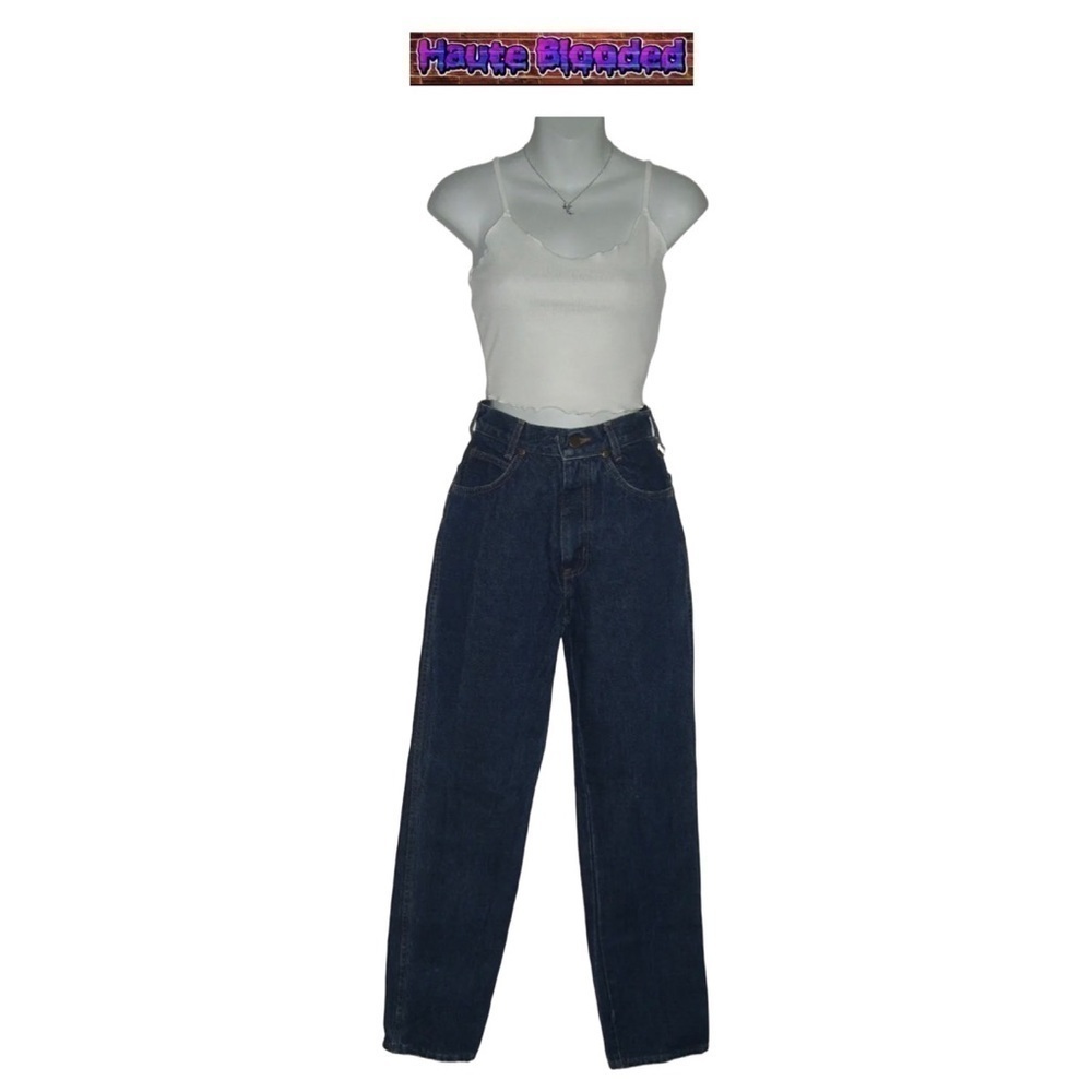 Vinatge Deadstock 80's Chic Jeans Dark Blue Mom Retro High Rise Waist 1980's NWT
